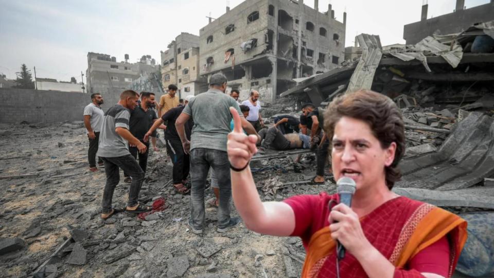 priyankagandhislamsisraelairstrikesongazaas‘coldbloodedmurder’