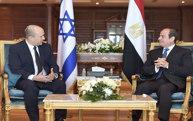 israelipmnaftalibennettmeetsegyptianprezabdelfattahalsisi