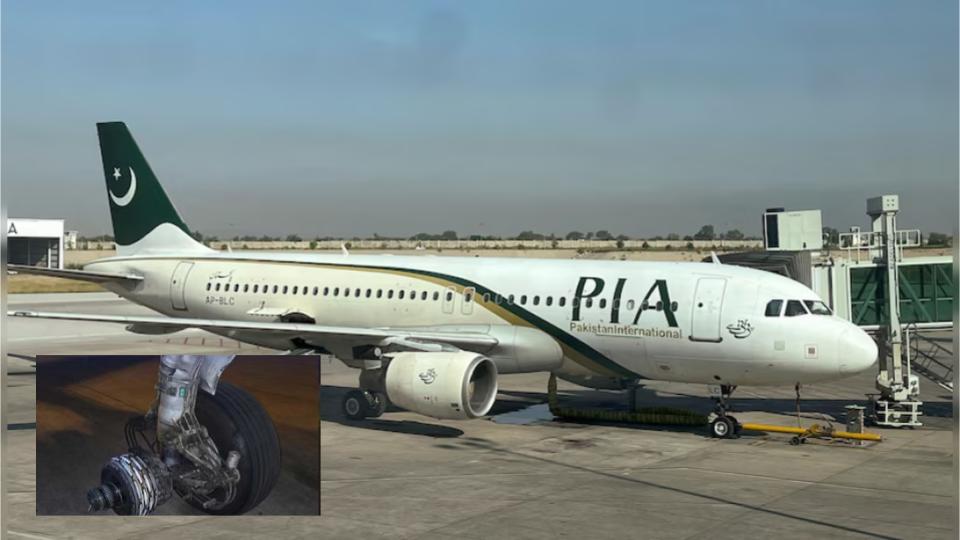 piaflightlandsatlahoreairportwithamissingwheel