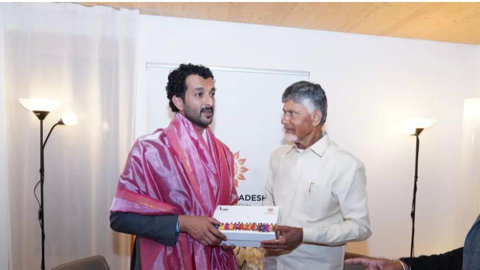 CM Naidu Meets UAE Minister in Davos 