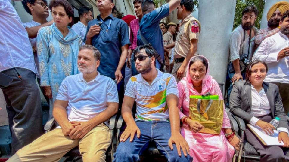 RAF Deployed At Police Station As Rahul Sits On Dharna