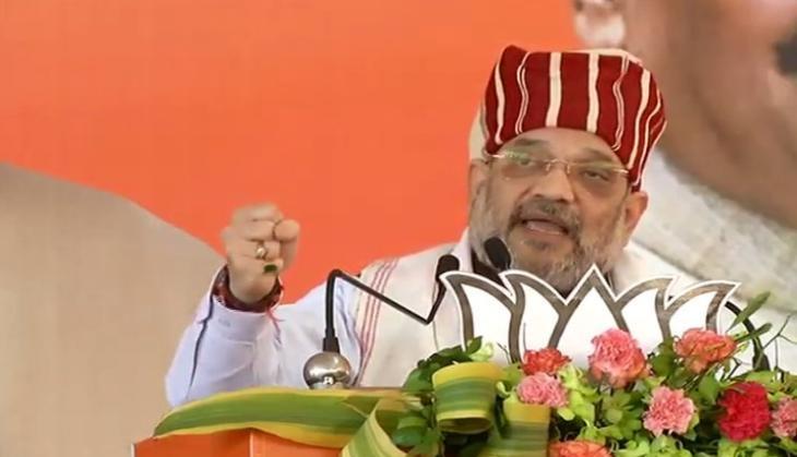 jharkhand:unionministeramitshahaccusescongofdelayingrammandirconstructioninayodhya