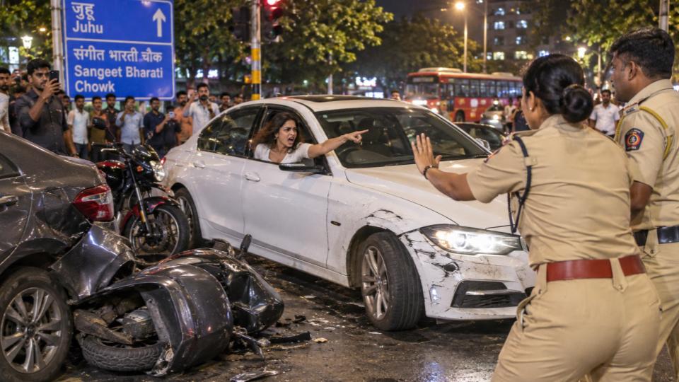 Woman Rams Multiple Vehicles in Mumbai, Booked