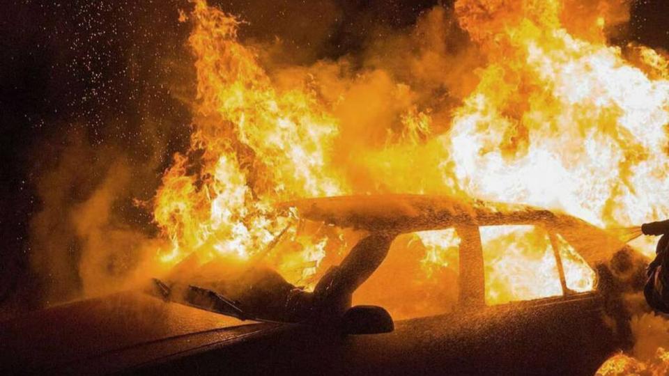 Man Charred to Death After Car Catches Fire In Guntur