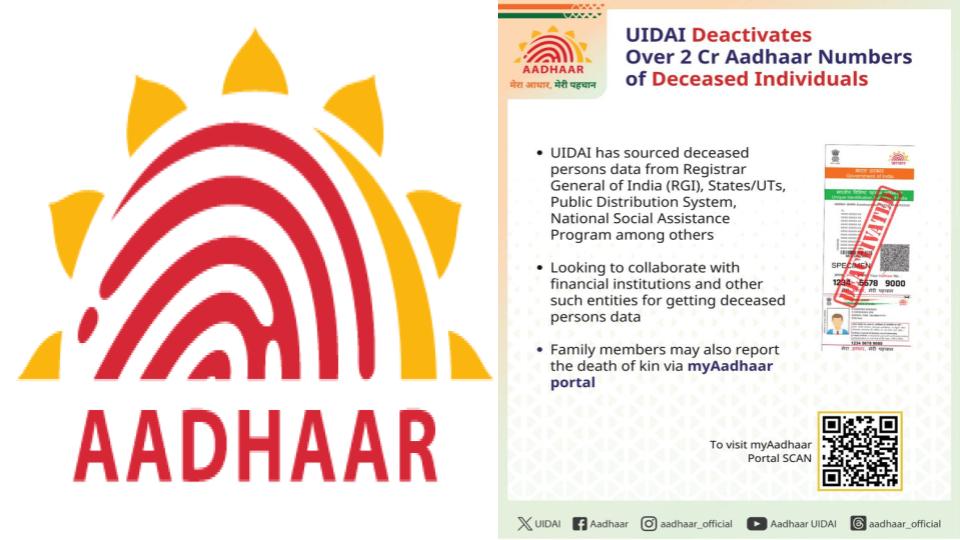 UIDAI Deactivates Over Two Crore Aadhaar Numbers Of Deceased Individuals