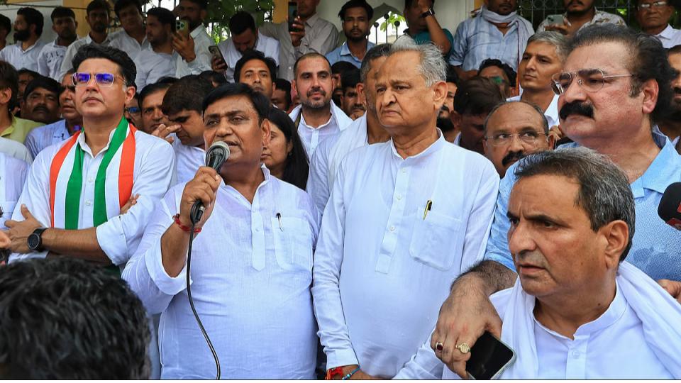 Congress Protest in Jaipur 
