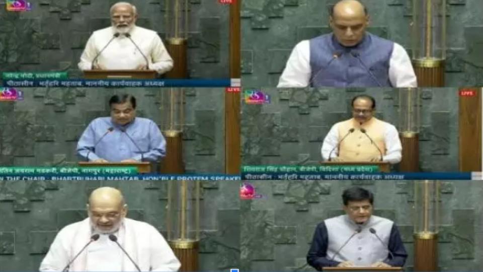 pmmodiamitshahrajnathsinghnitingadkaritakeoathasmembersofparliament