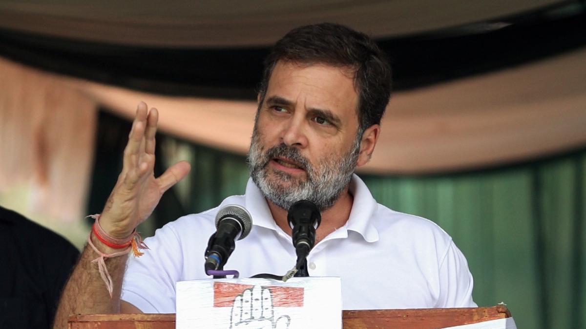 rahulgandhiaddressespublicrallyofindiaallianceinanantnag