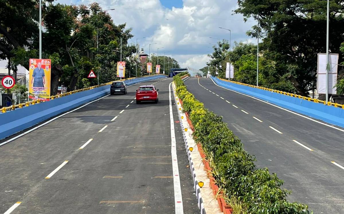 karnatakacminauguratestwowayintegratedflyoveratshivanagarinbengaluru