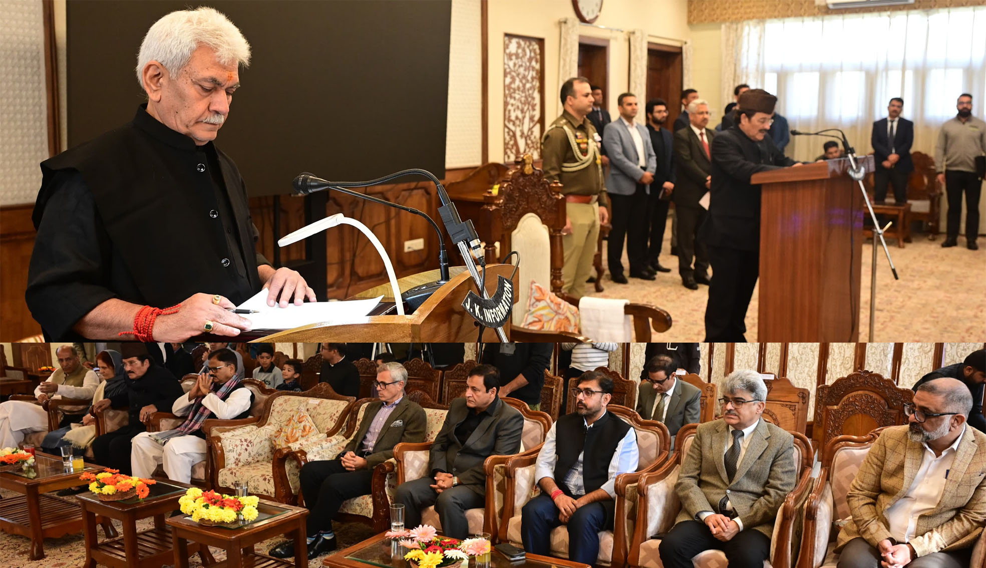 jk:protemspeakermubarakguladministersoathtonewlyswornincmandelectedmlas
