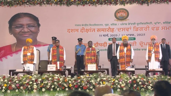 centraluniversityofpunjabisconfluenceofvariousculturesglobally:presidentmurmu