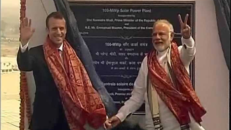 modimacroninaugurateupsbiggestsolarpowerplant