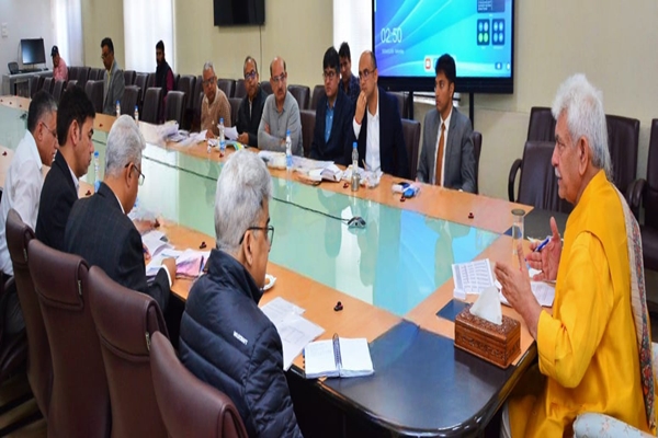 Lt Governor Manoj Sinha Reviews Progress Of Prime Minister’s Package Transit Accommodations In Kashmir Valley