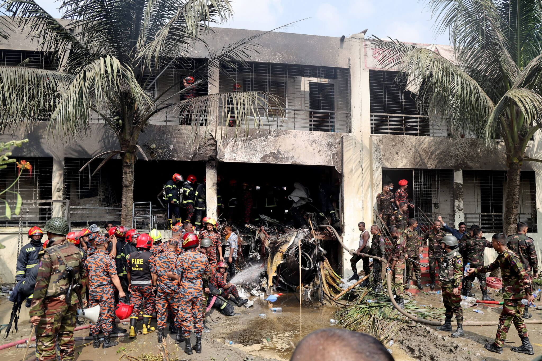 Bangladesh Air Force jet crashes into Dhaka school, 20 killed and over 170 injured