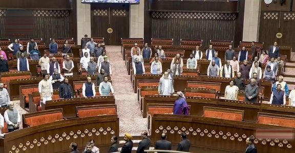 rajyasabhasuspends45oppositionmpsfromparliament
