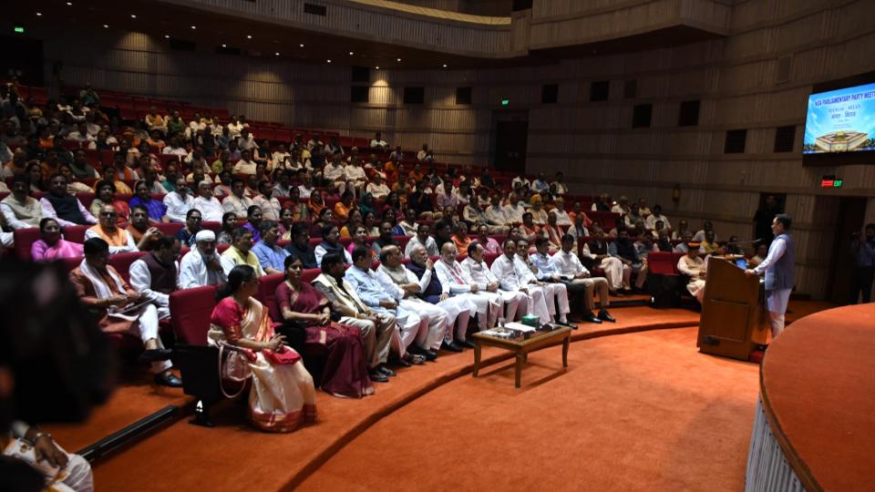 NCPI MPs attend NDA parliament meeting in New Delhi