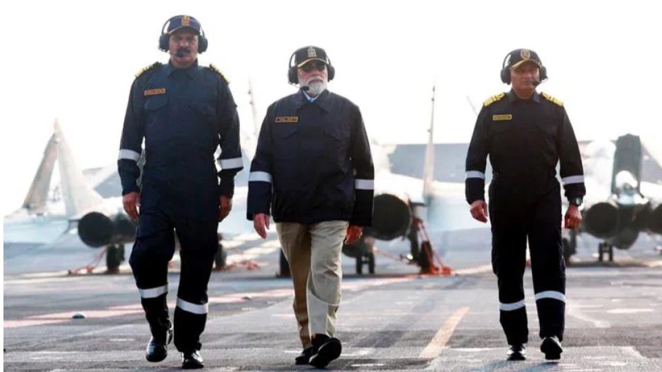 PM Modi Celebrates Diwali Festival with Naval Crew on INS Vikrant