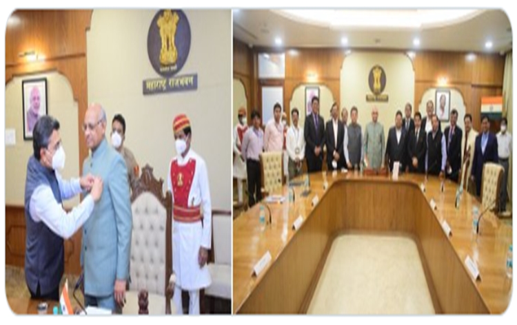 maharashtragovernorrameshbaisinauguratesmerchantnavyweekatrajbhavaninmumbai