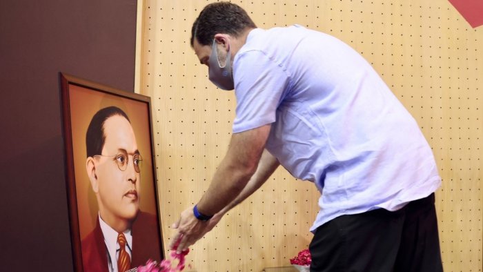 rahulgandhipaystributestobrambedkar