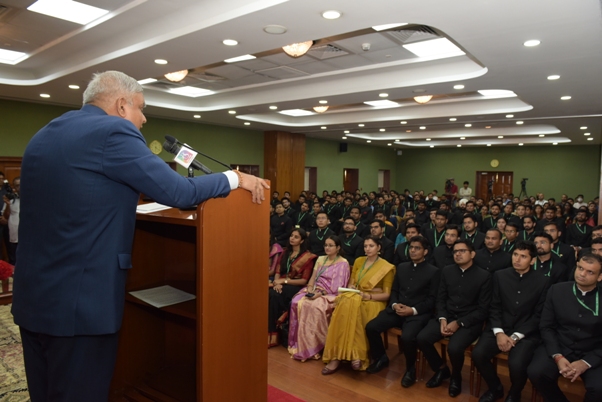 vpjagdeepdhankharcallsuponiasofficerstoworkwithdedication