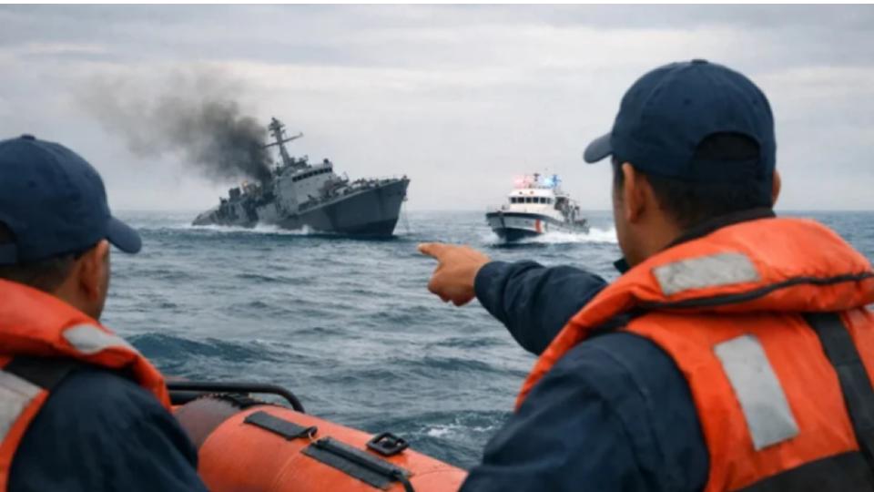 Sri Lanka rescues 32 sailors from sinking Iranian naval ship