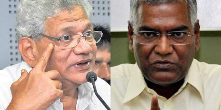 cpi(m)leaderssitaramyechuryanddrajadetainedatsrinagarairport