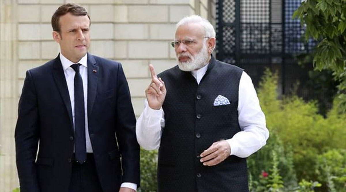 kashmirfiguredduringtalksbetweenmodiandmacron:frenchgovt