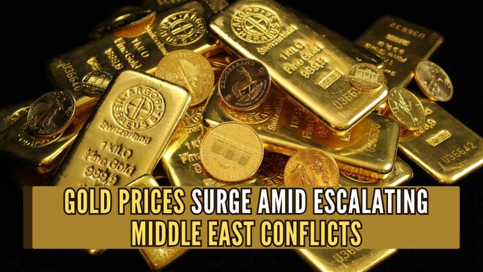 Gold prices surge amid middle east tensions