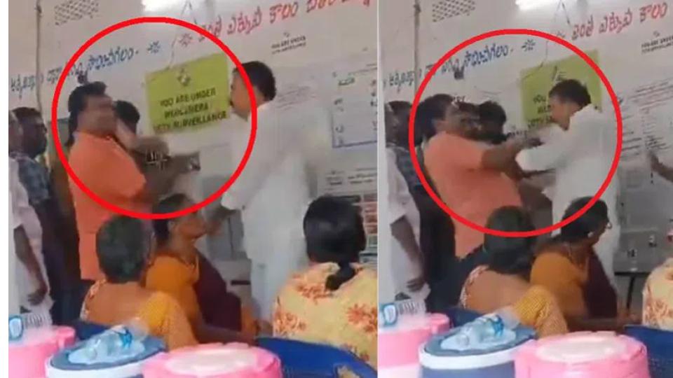 YSRCP MLA A Siva Kumar slaps voter and gets slapped back