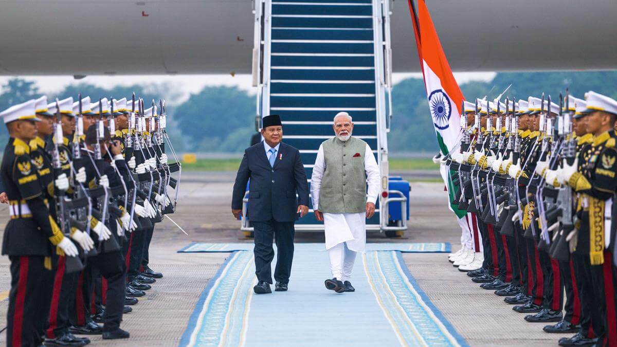 PM Modi arrives in Indonesia, begins his three-nation tour, fighter jets escort his aircraft