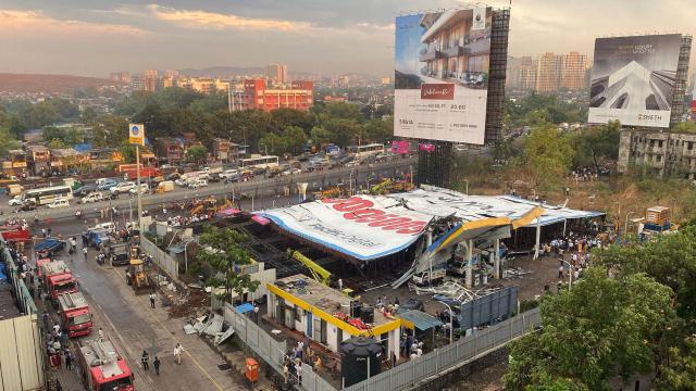 14 Killed, 43 Injured In Billboard Collapse During A Fierce Storm in Mumbai