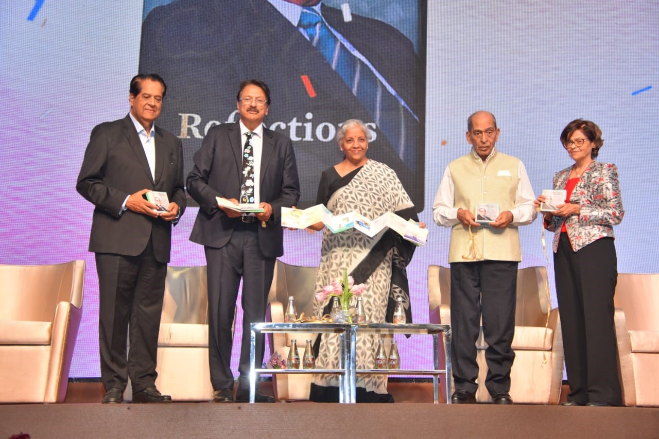 financeministernirmalasitharamanlaunches‘reflections’abookauthoredbyeminentbankernarayananvaghul