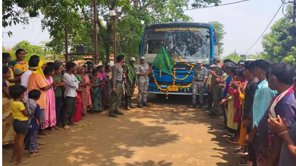 In a first, state-run bus service starts in Naxal-hit Maharashtra village