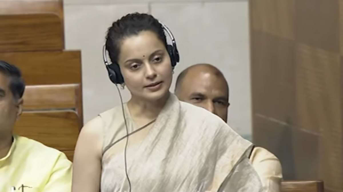 kanganaranautdeliversherfirstspeechinparliamentafterwinningthemandiseat