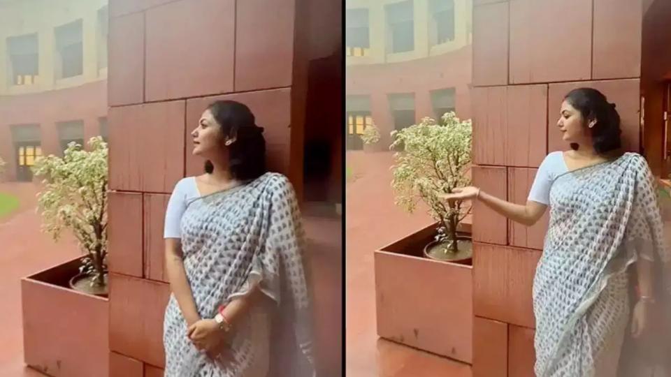 MP Saayoni Faces Backlash Over Rainy Reel Filmed in Parliament