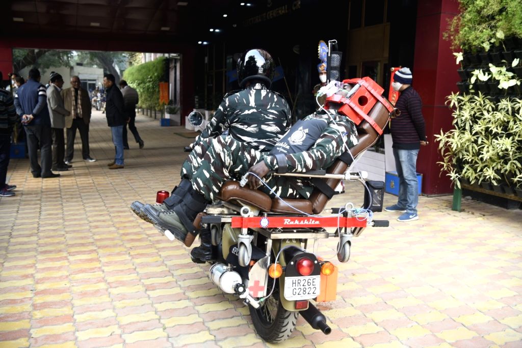 drdohandsovermotorbikeambulancerakshitatocrpf