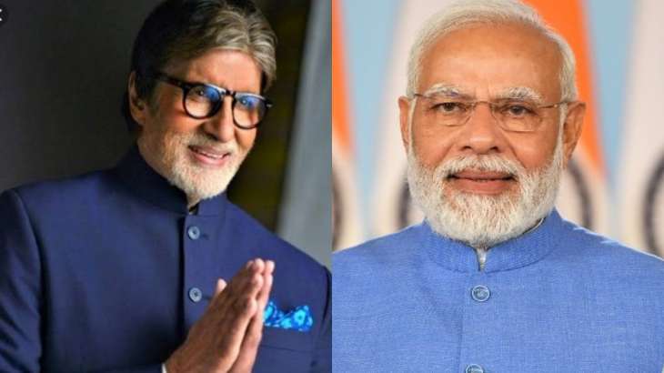 PM Narendra Modi wishes actor Amitabh Bachchan on his 80th birthday.