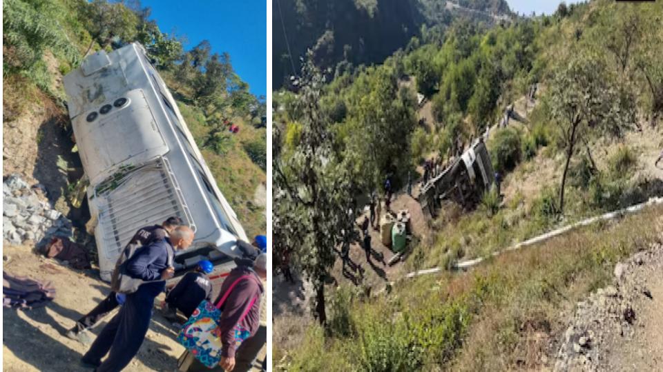 5 dead and several injured after bus fell into a gorge in Uttarakhand