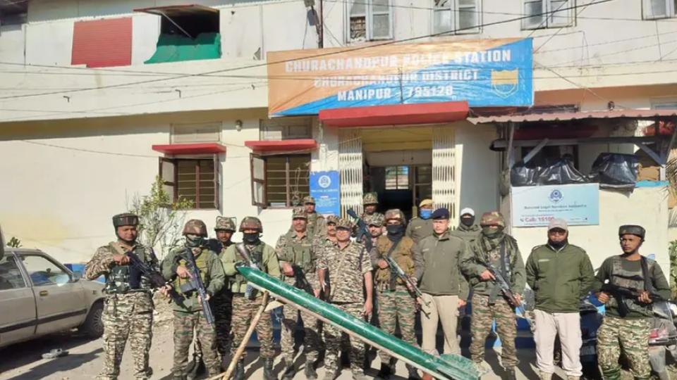 Security forces seizes an improvised long-range rocket in Manipur