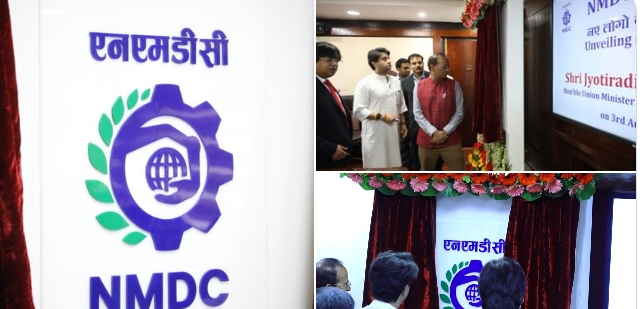civilaviationministerjyotiradityamscindiaunveilsnewlogoofnmdc