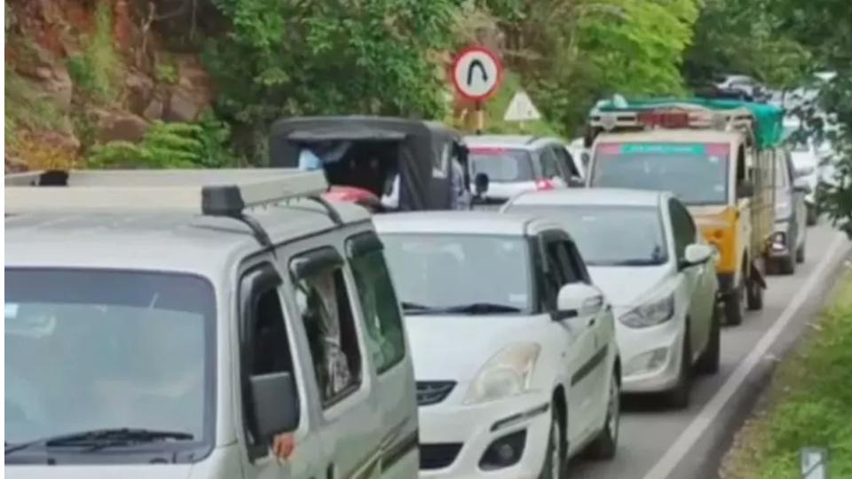 Massive Traffic Jam at Srisailam 
