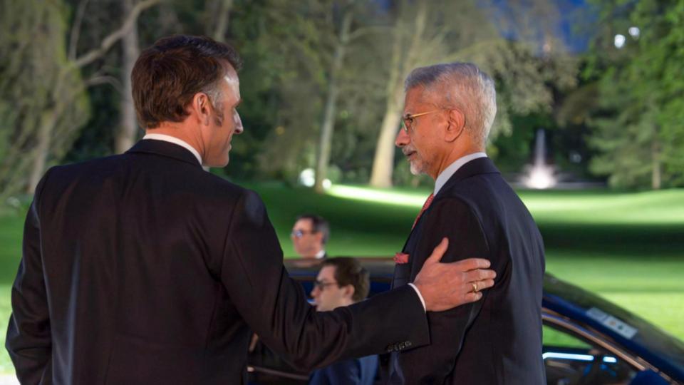 EAM Jaishankar Meets French Macron on G7 Summit Sidelines
