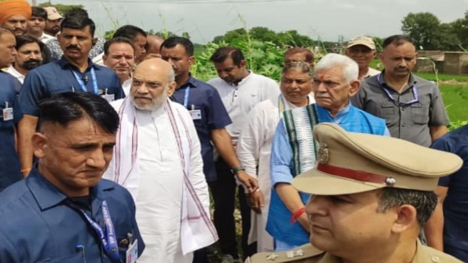 Amit Shah Inspects Flood-Affected Areas In Jammu City