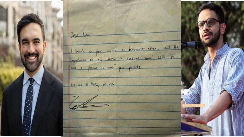 New York Mayor Zohran Mamdani Writes Letter to Umar Khalid