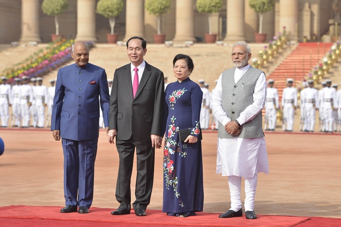 vietnamesepresidentaccordedceremonialwelcomeatrashtrapatibhawan