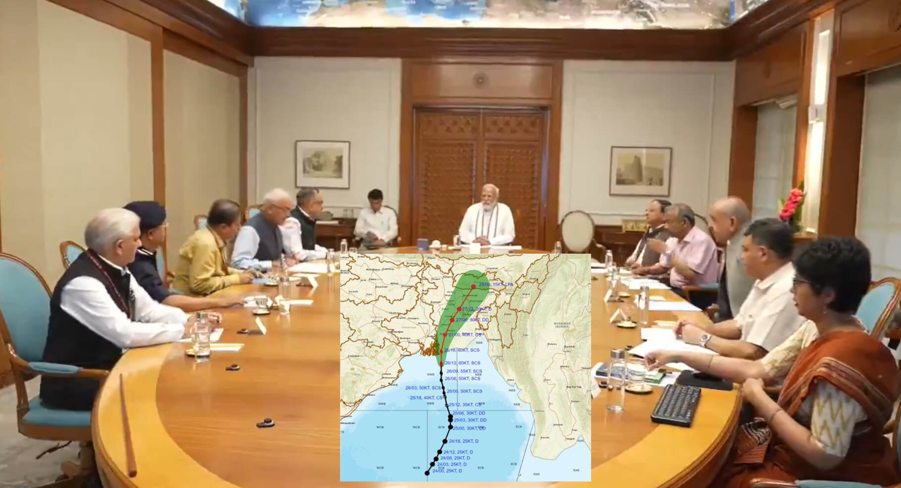PM Modi chairs review meeting regarding cyclone Remal