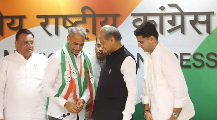 sachinpilotgehlottocontestrajasthanassemblypolls;bjpmpjoinscongress