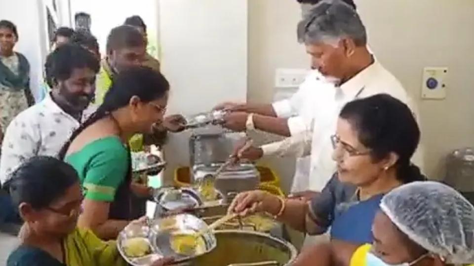 Naidu Celebrates Birthday with Breakfast at Anna Canteen in Vijayawada