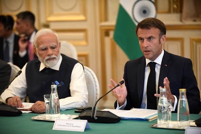 pmnarendramodiandfrenchpresidentemmanuelmacronstressforurgentreformsinunsecuritycouncil