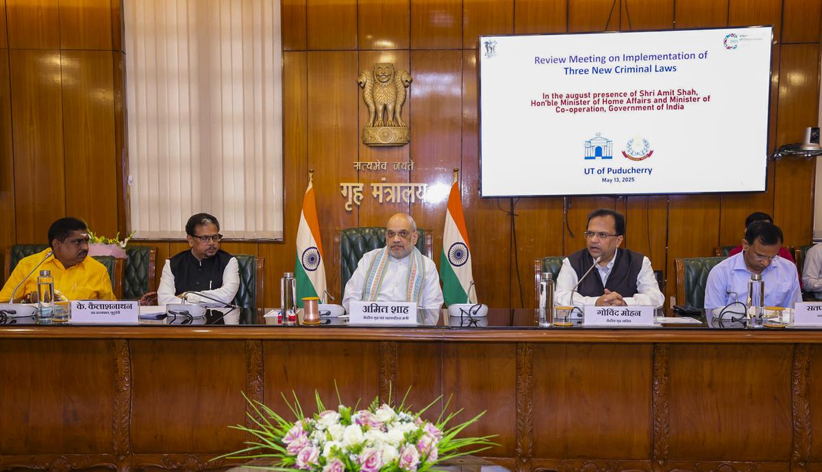 Home Minister Amit Shah reviews implementation of new Criminal Laws in Puducherry
